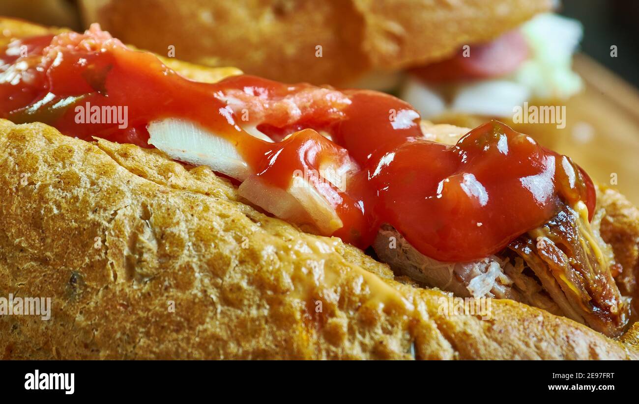 Sanduiche de pernil sándwich de brisket, típico portugués tomar una