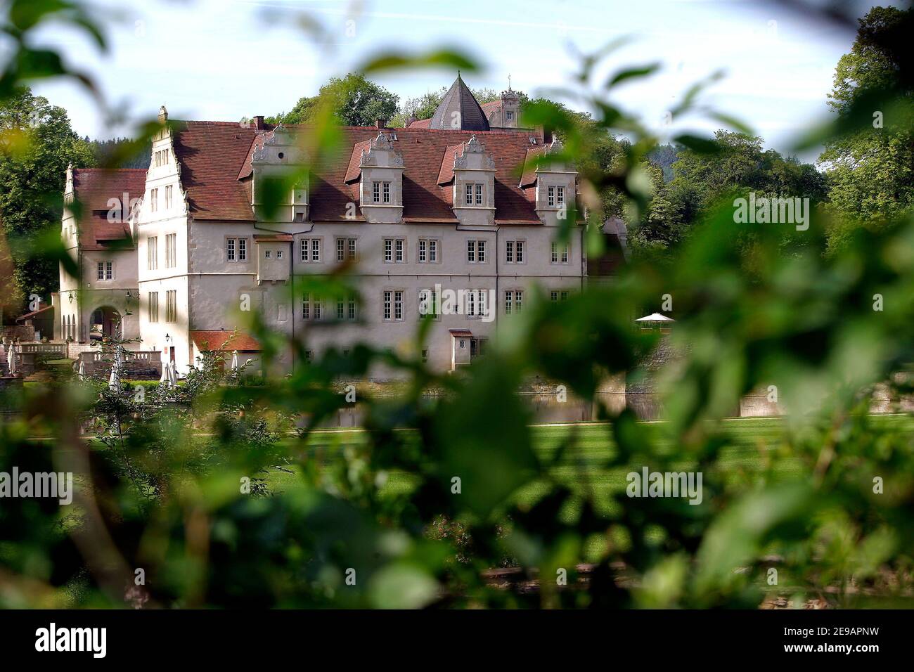 Schloss Muenchhausen, cerca de Hanover, donde el escuadrón nacional francés permanece durante la Copa del Mundo, el 9 de junio de 2006 en Hanover, Alemania. Foto de Gouhier-Hahn-Orban/Cameleon/ABACAPRESS.COM Foto de stock
