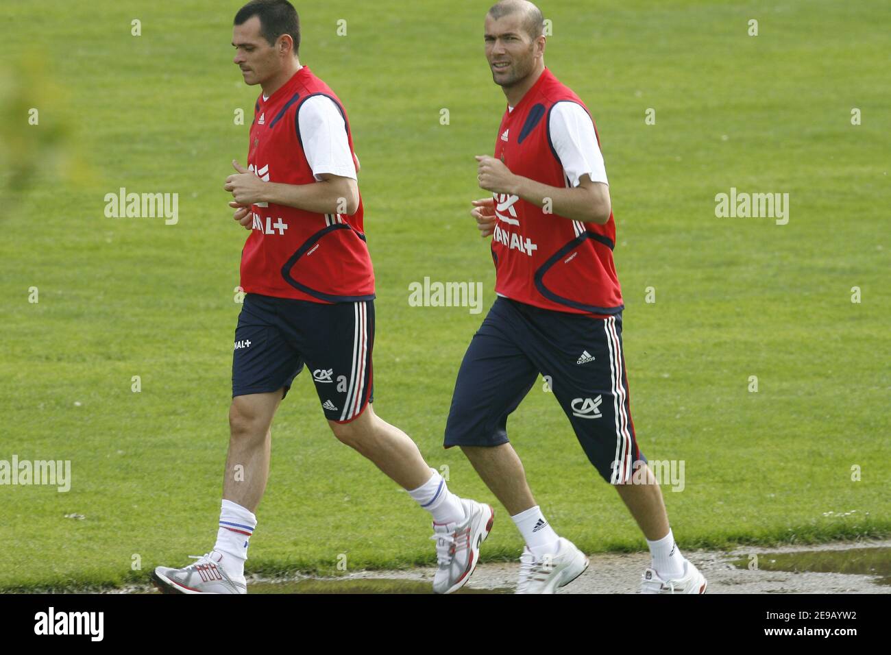 Francia durante una sesión de entrenamiento en el golf del hotel Schloss Muenchhausen, cerca de Hanover, Alemania el 20 de junio de 2006. Foto de Gouhier-Hahn-Orban/Cameleon/ABACAPRESS.COM Foto de stock
