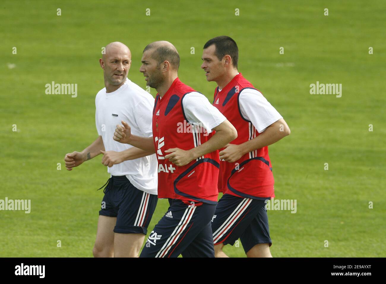 Francia durante una sesión de entrenamiento en el golf del hotel Schloss Muenchhausen, cerca de Hanover, Alemania el 20 de junio de 2006. Foto de Gouhier-Hahn-Orban/Cameleon/ABACAPRESS.COM Foto de stock