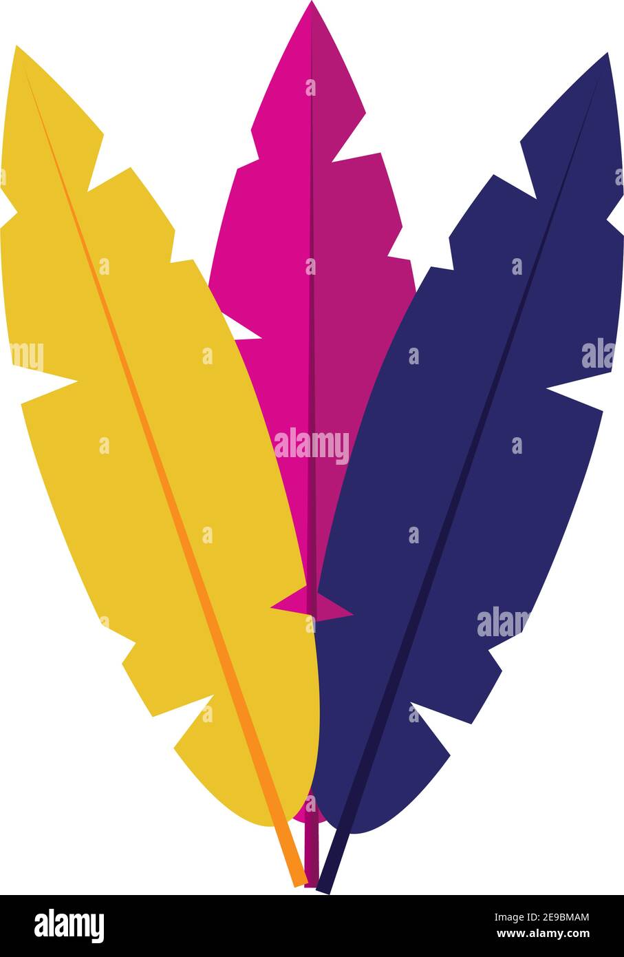 plumas de colores icono sobre fondo blanco, diseño colorido, ilustración  vectorial Imagen Vector de stock - Alamy