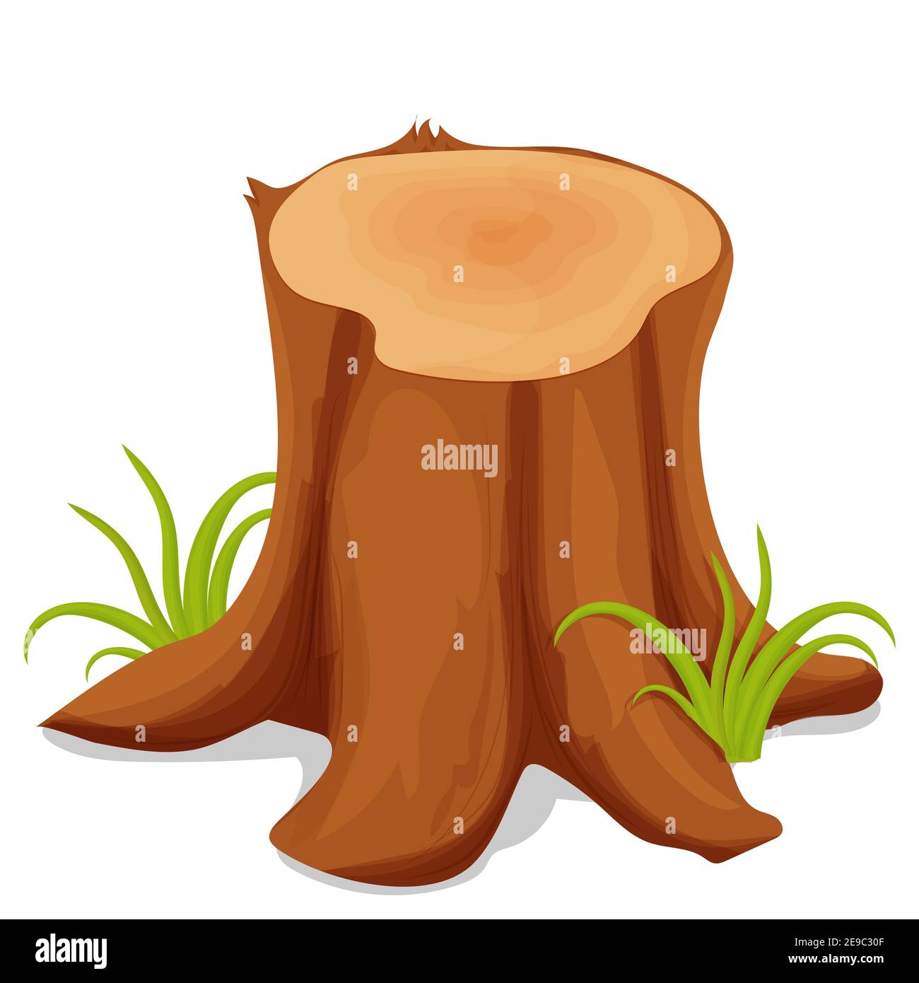 Icono de tronco de árbol antiguo. Dibujos animados del viejo icono del  vector del tronco del árbol para el diseño de la tela aislado sobre fondo  blanco Imagen Vector de stock 