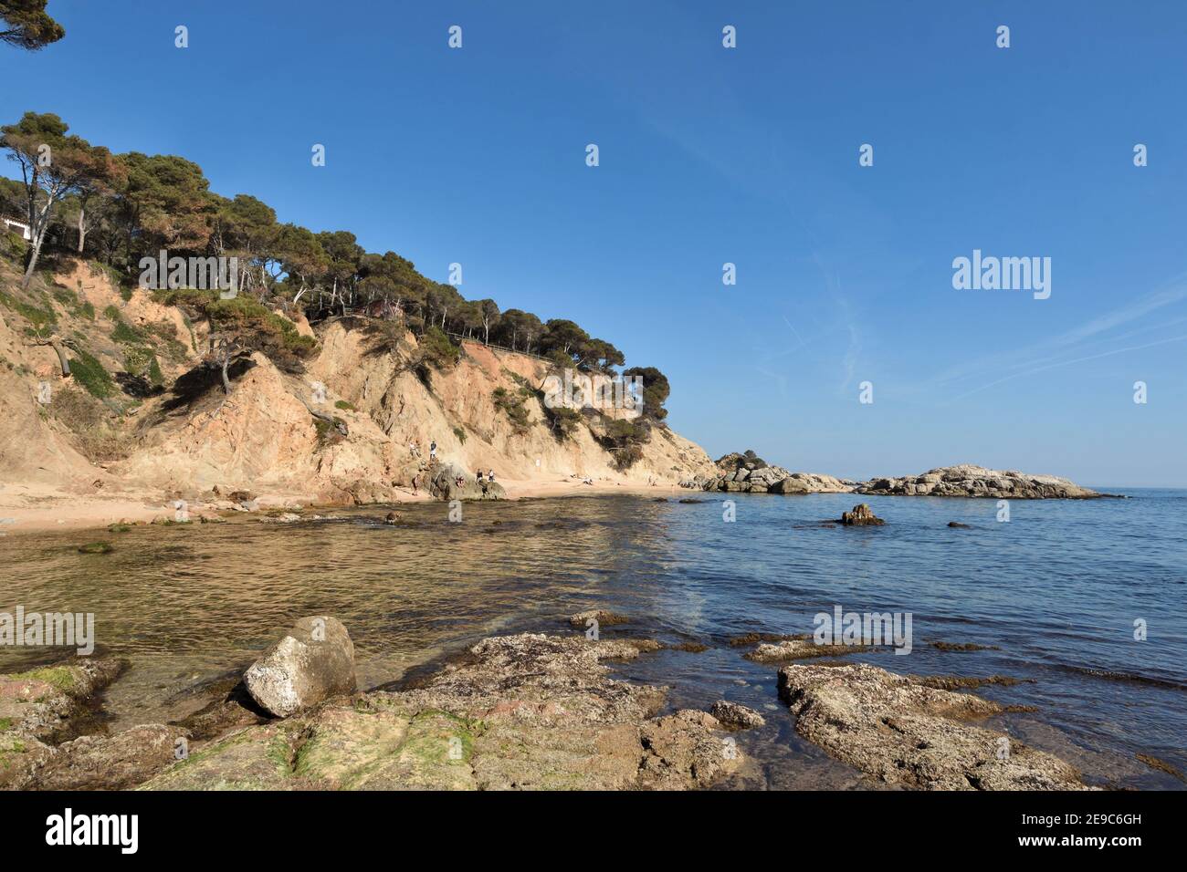 Playa de Cala Estreta, Palamos, Costa Brava, provincia de Girona, Cataluña,  Spa Fotografía de stock - Alamy
