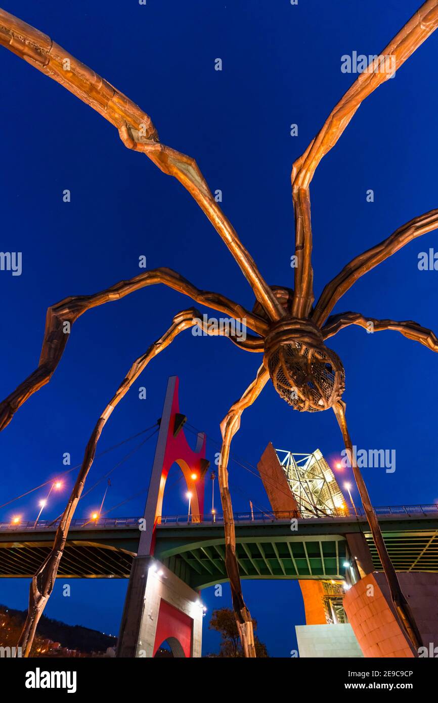 Escultura 'Mama' en el Museo Guggenheim de Bilbao, Bizkaia, país Vasco, España, Europa. Foto de stock