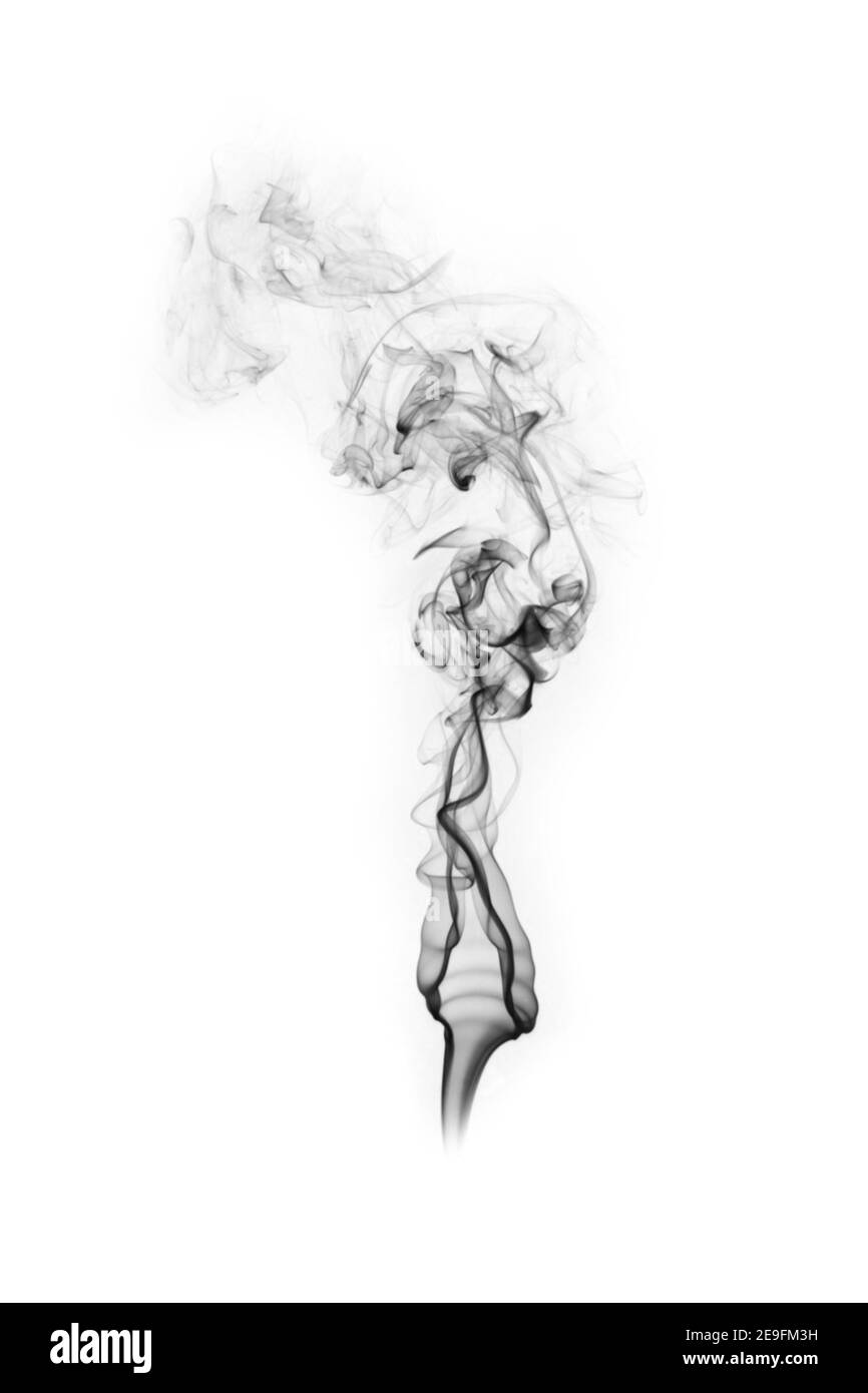 Smokey Fluye Sobre Un Fondo Blanco Puro Fotografia De Stock Alamy