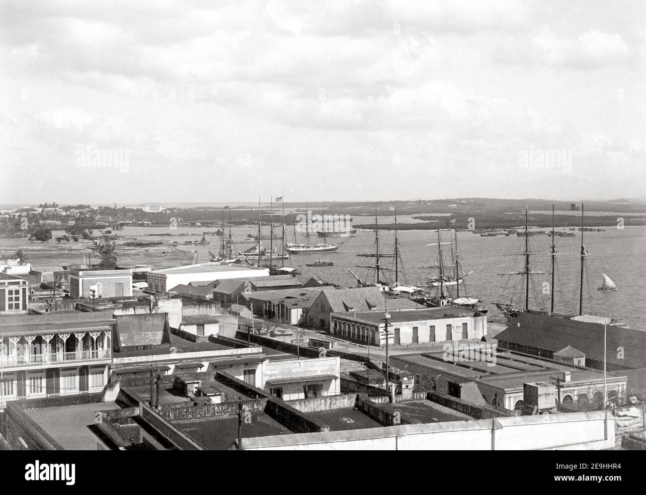 Fotografía de finales del siglo XIX - el puerto de San Juan, Puerto Rico,  Indias Occidentales Fotografía de stock - Alamy