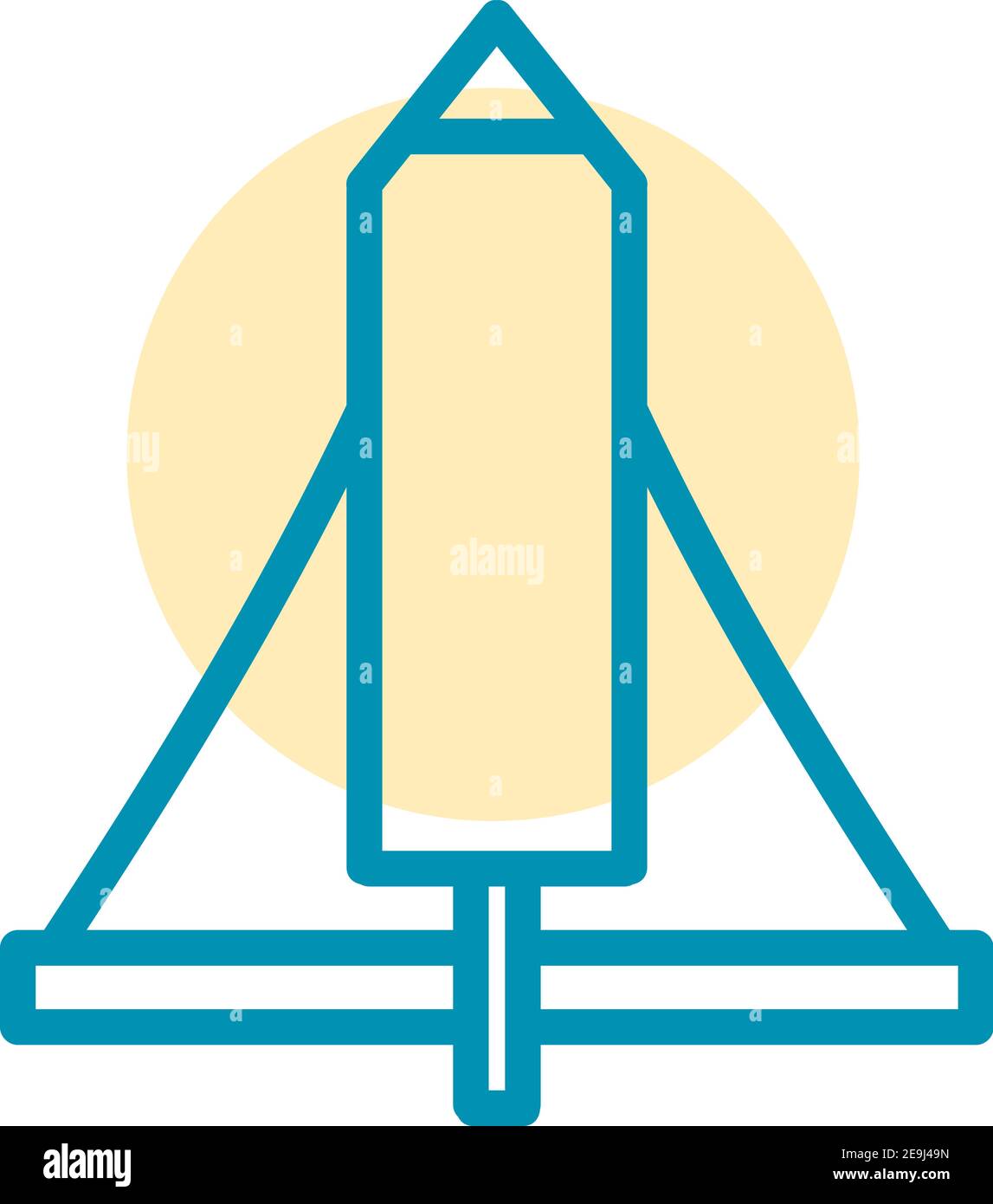 Cohete espacial a punto de despegar, ilustración, vector sobre fondo blanco. Ilustración del Vector
