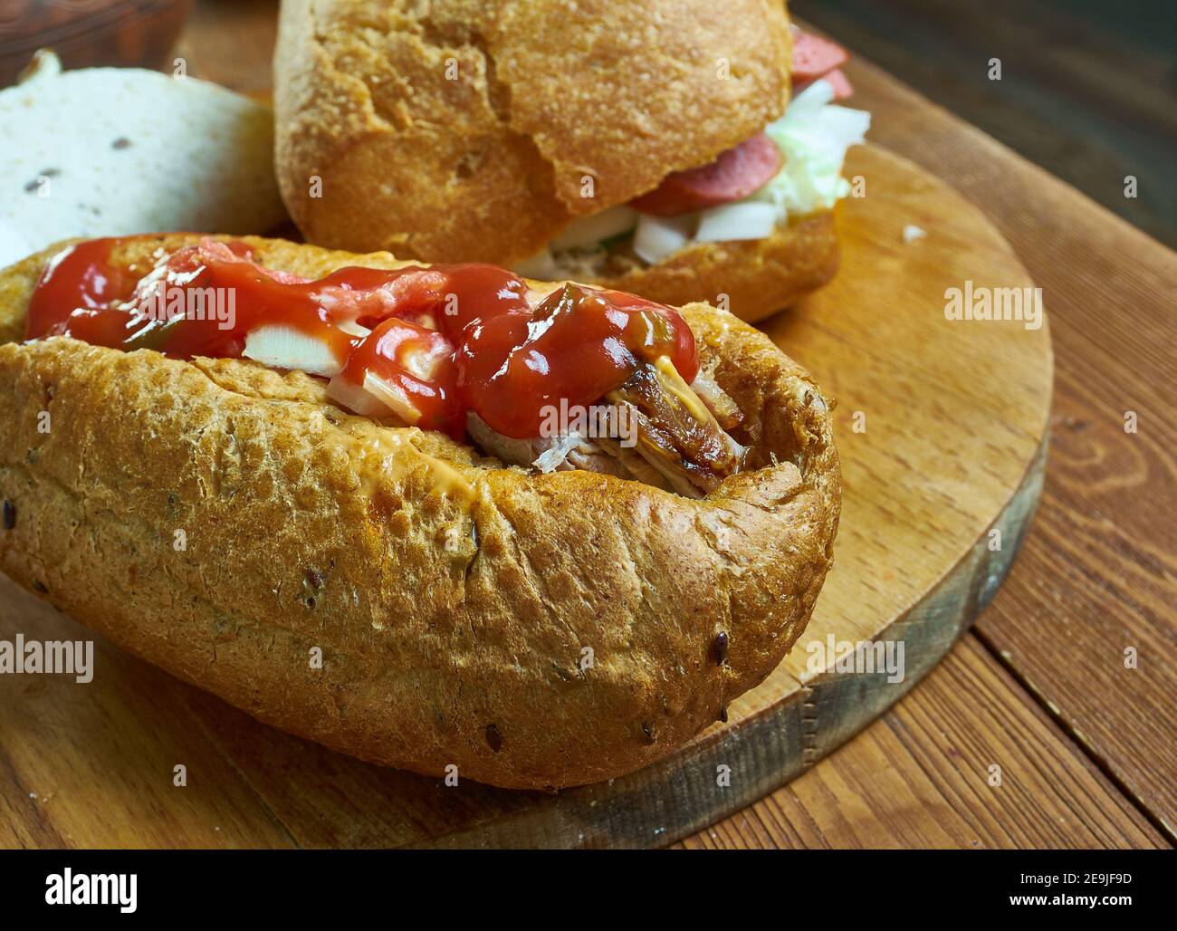 Sanduiche de pernil sándwich de brisket, típico portugués tomar una