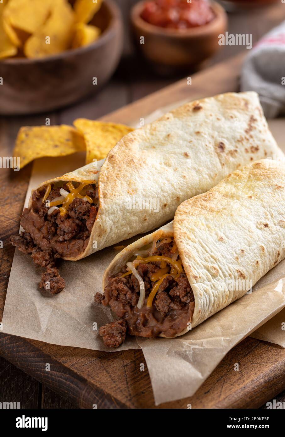 Arriba 61+ imagen receta de burritos de carne molida con frijoles