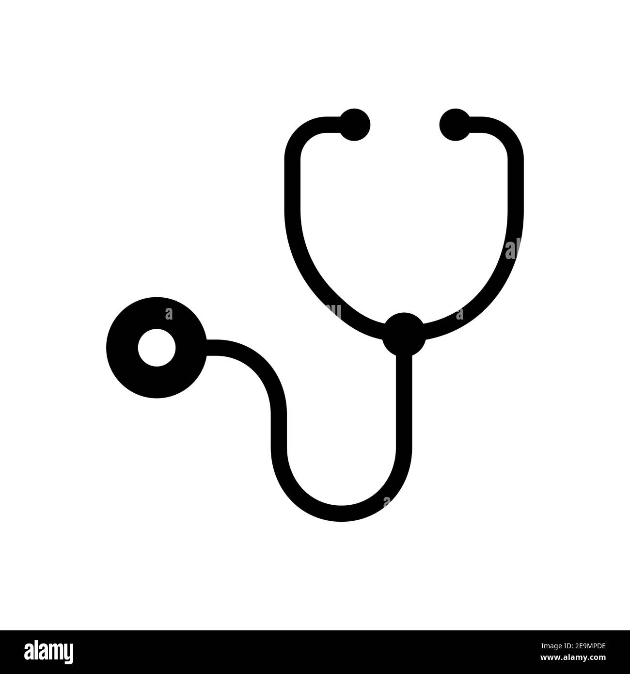 Icono del glifo del vector del estetoscopio médico. Medicina y salud, signo  de apoyo médico. Símbolo gráfico para el diseño de sitios web y  aplicaciones médicas, logotipo, aplicación, interfaz de usuario Imagen