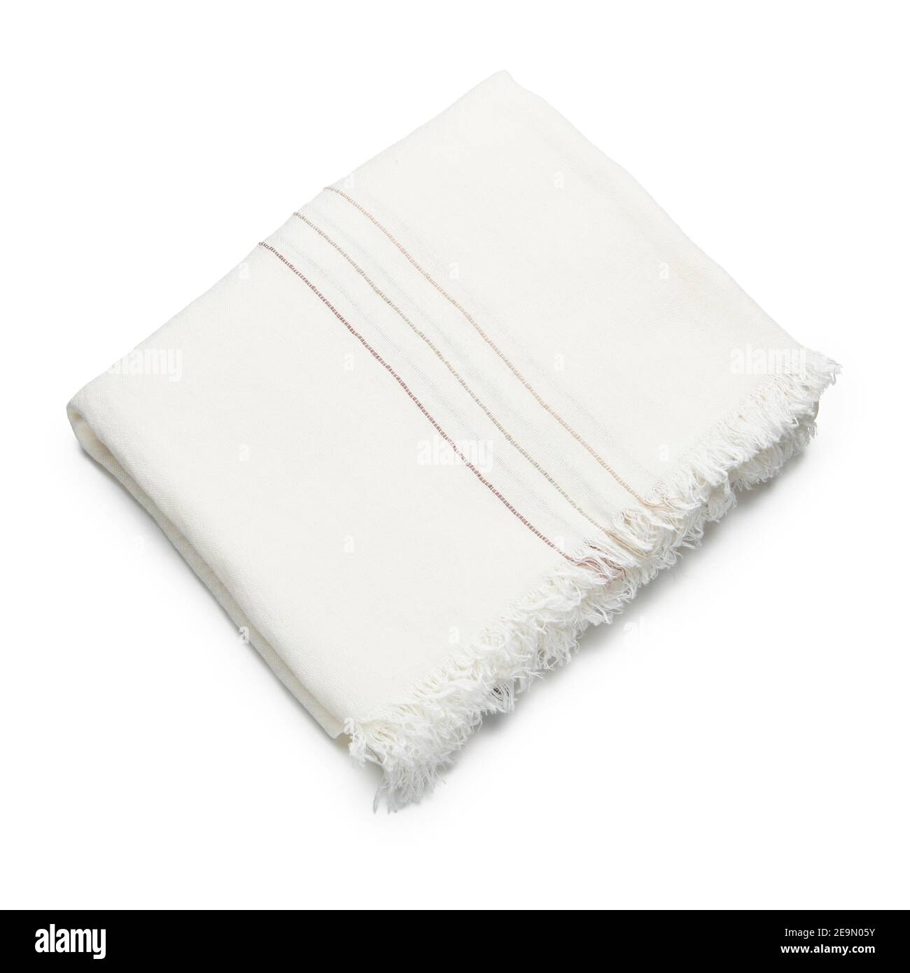 Lanzar tela de chal estilo manta española moderna con corte algodón de lana tejido Foto de stock