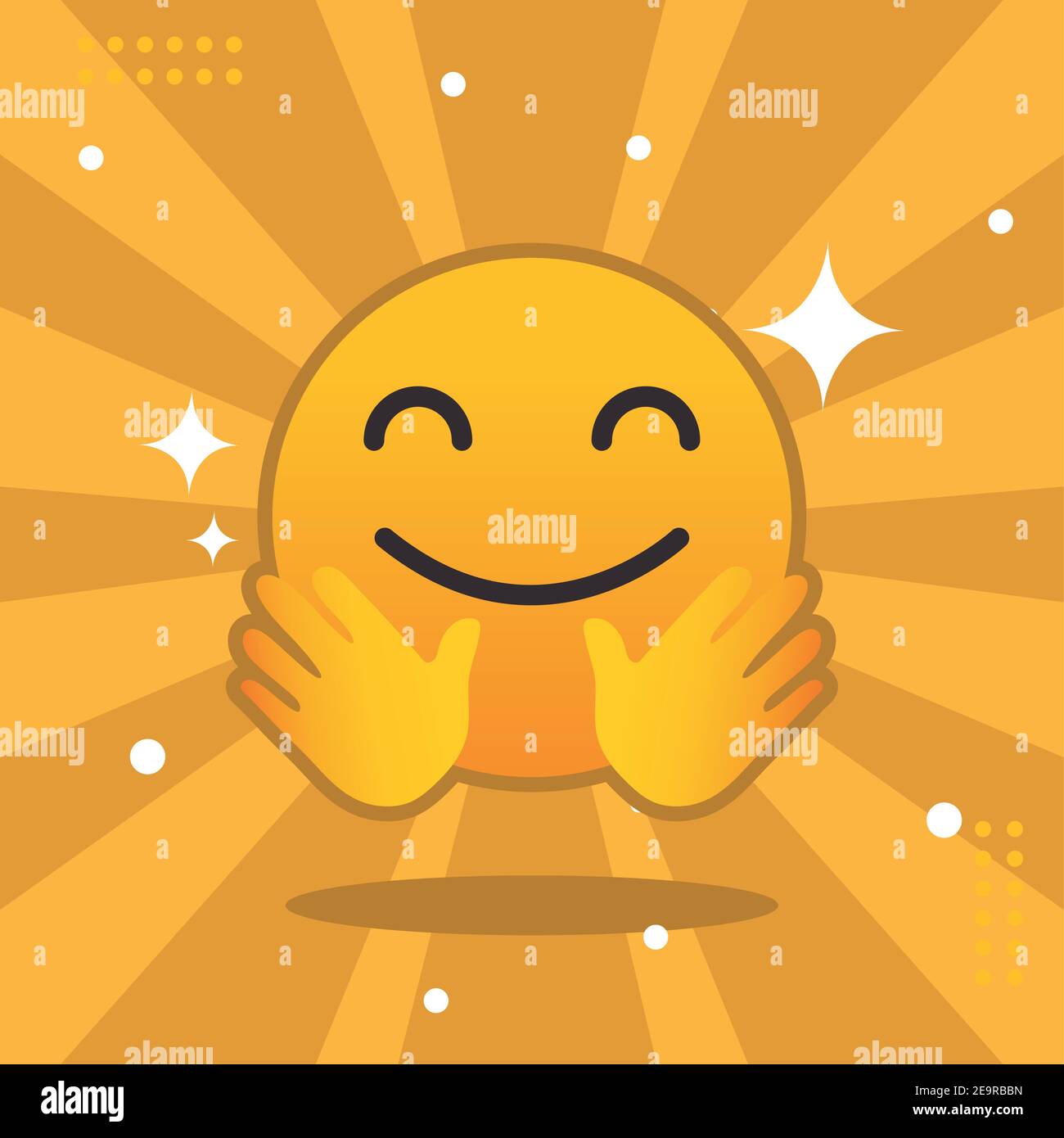 Feliz cara de emoji diciendo hola diseño, Emoticon expresión de dibujos  animados y el tema de las redes sociales ilustración vectorial Imagen  Vector de stock - Alamy