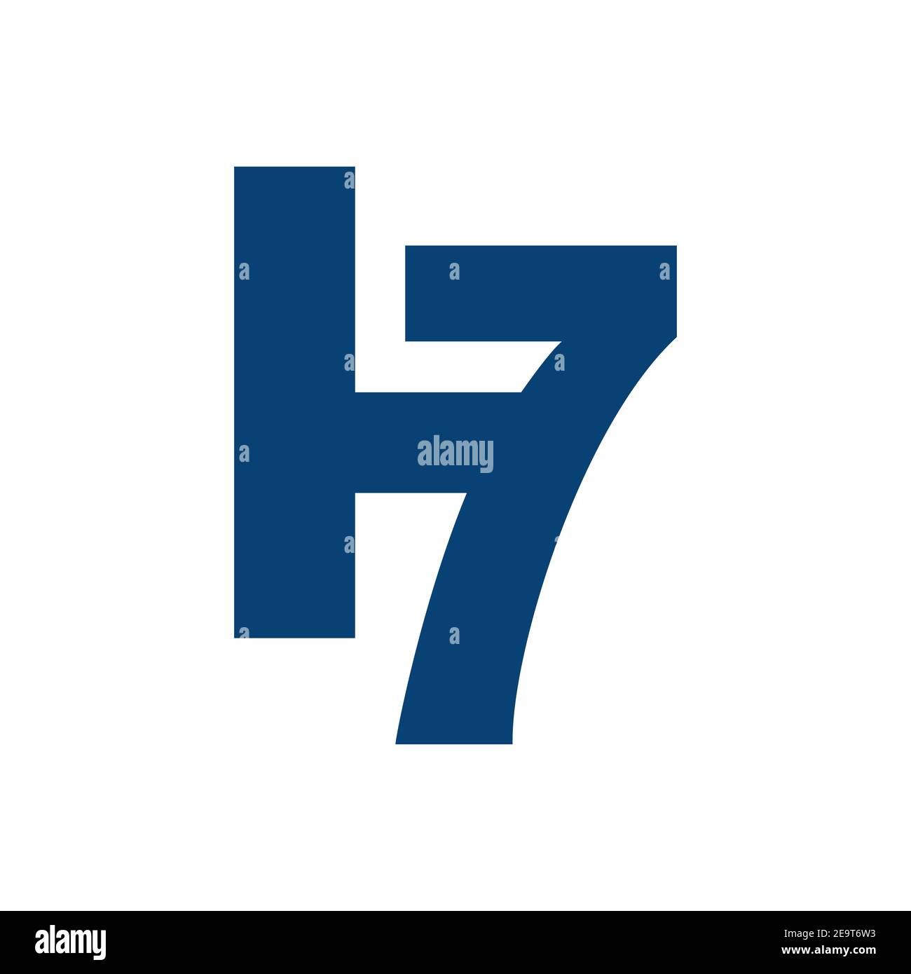 Simple y poderoso Abstract H7 siete Logo Vector Diseño Gráfico con elemento de signo de símbolo de estrella Ilustración del Vector