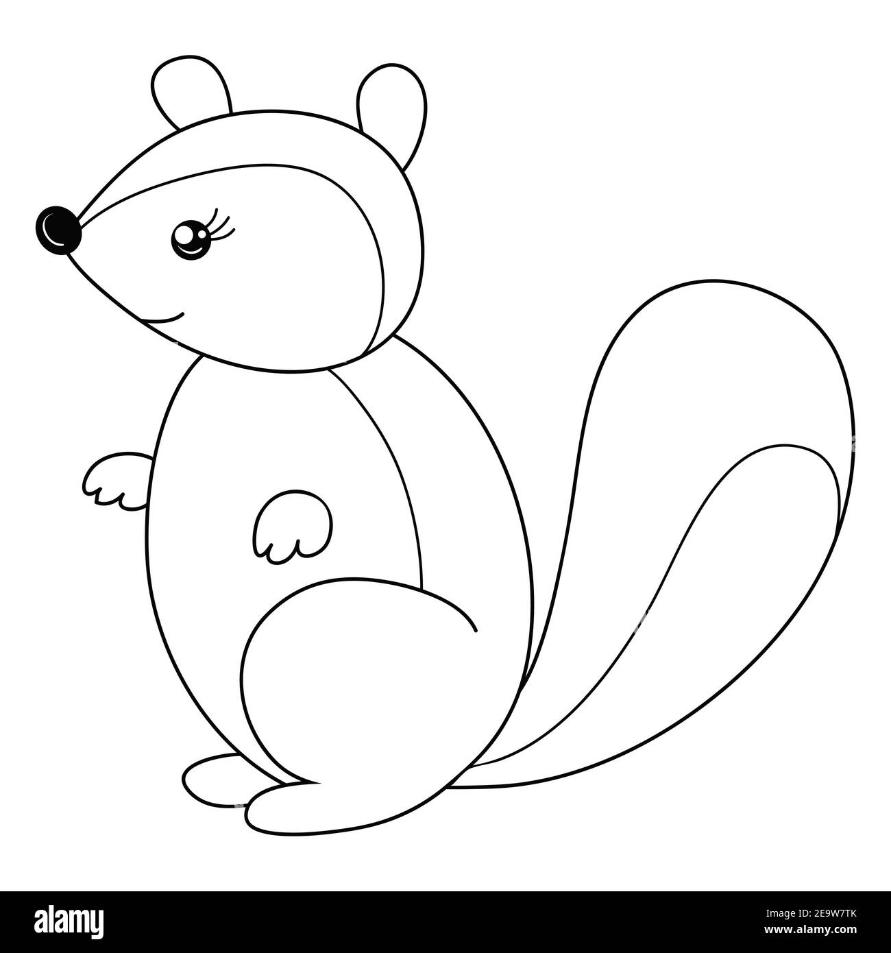Cartoon squirrel Imágenes de stock en blanco y negro - Alamy