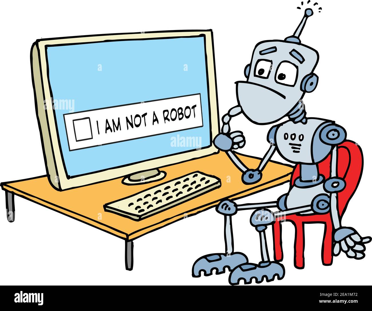 no soy un robot Imagen Vector de stock - Alamy