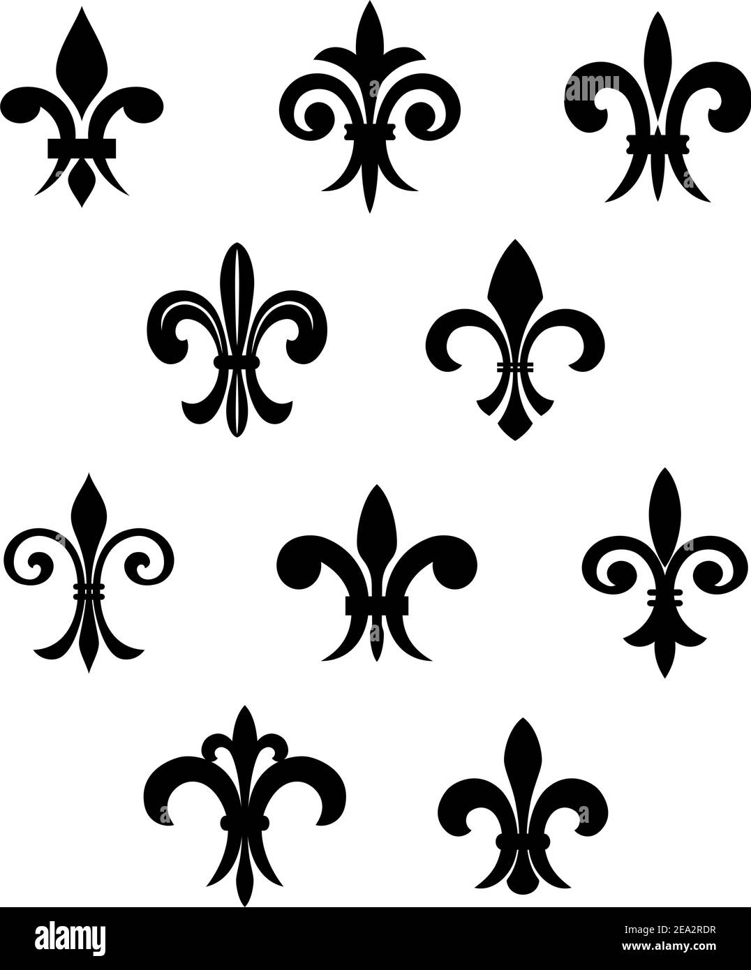 Lirio real francés símbolos para diseñar y decorar Imagen Vector de stock -  Alamy