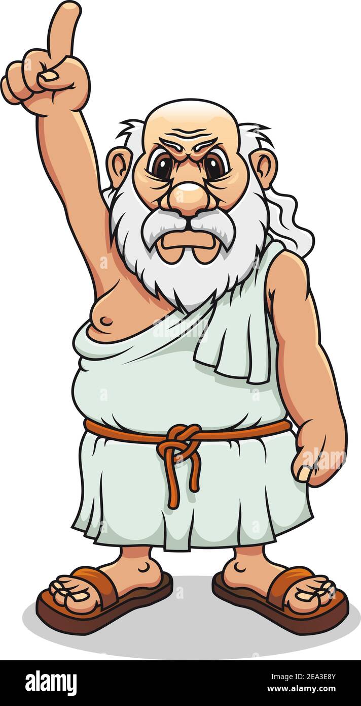 El griego antiguo hombre en el estilo de dibujos animados para diseño de  comics Imagen Vector de stock - Alamy