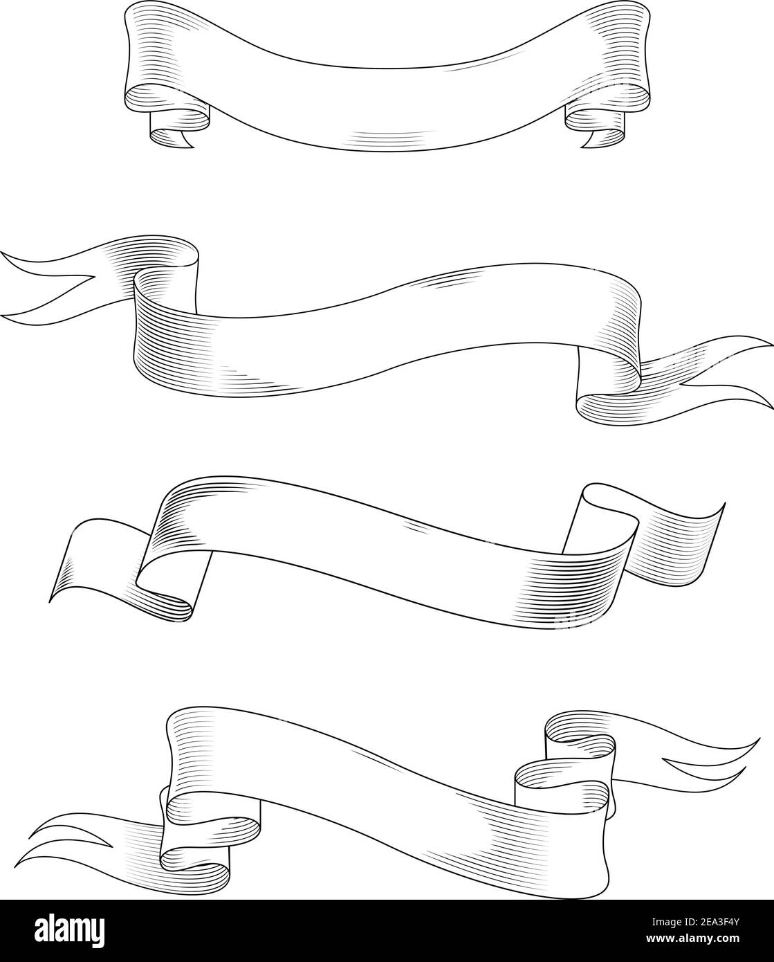 Resumen medieval cintas para heráldica design Imagen Vector de stock - Alamy