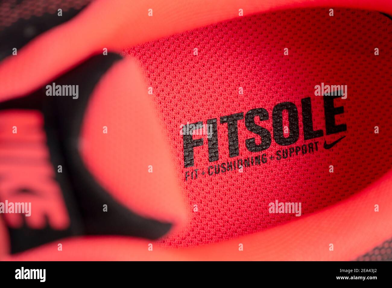 La amortiguación Nike Fitsole FIT apoya la plantilla rosa de diseño  multicolor Nike Tailwind 6 de 2013 Fotografía de stock - Alamy