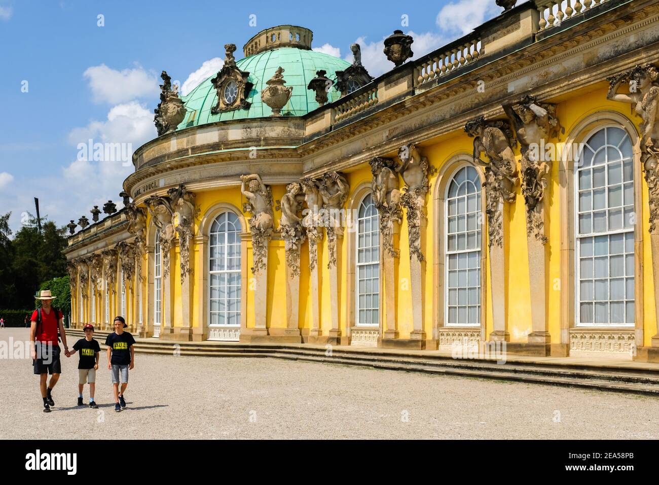 Palacio Sans Souci, Potsdam, Alemania Foto de stock
