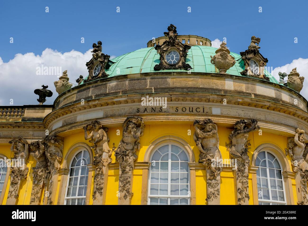 Palacio Sans Souci, Potsdam, Alemania Foto de stock