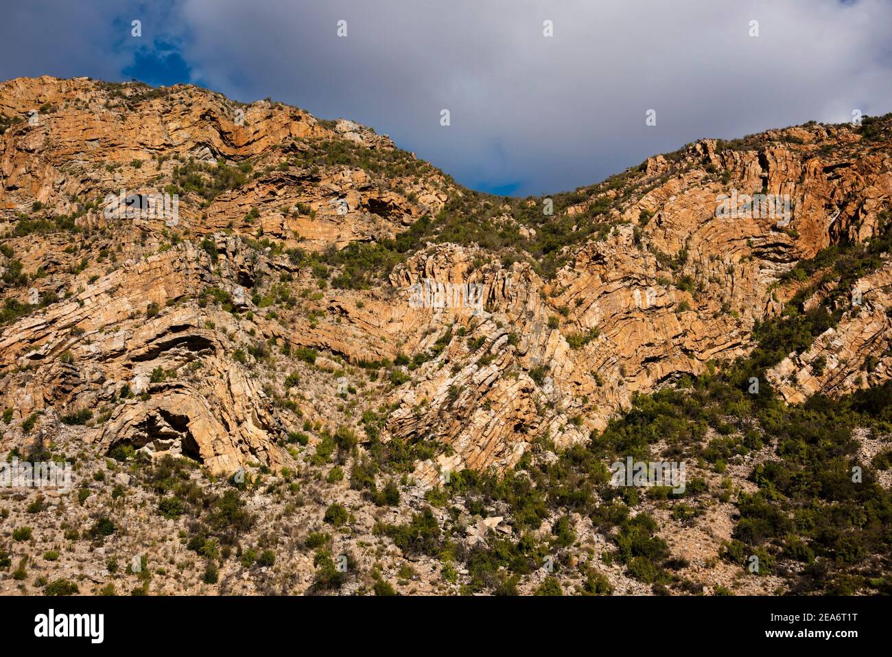 Formaciones rocosas, Baviaanskloof, Sudáfrica Foto de stock