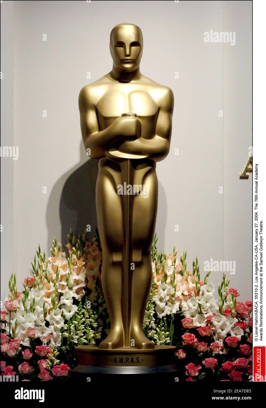 © Lionel Hahn/ABACA. 55310-2. Los Angeles-CA-USA, 27 de enero de 2004. Anuncio de las nominaciones a los premios anuales de la Academia 76 en el Teatro Samuel Goldwyn. Foto de stock