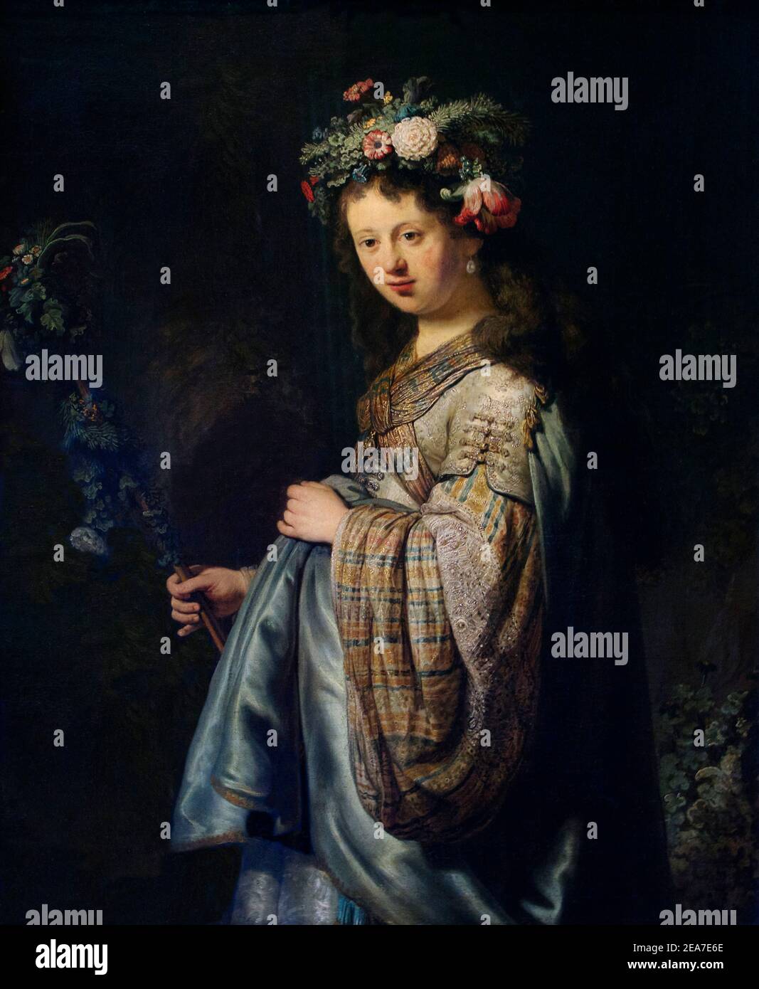 Flora, Rembrandt, 1634, el Museo Estatal del Hermitage, San Petersburgo, Rusia Foto de stock