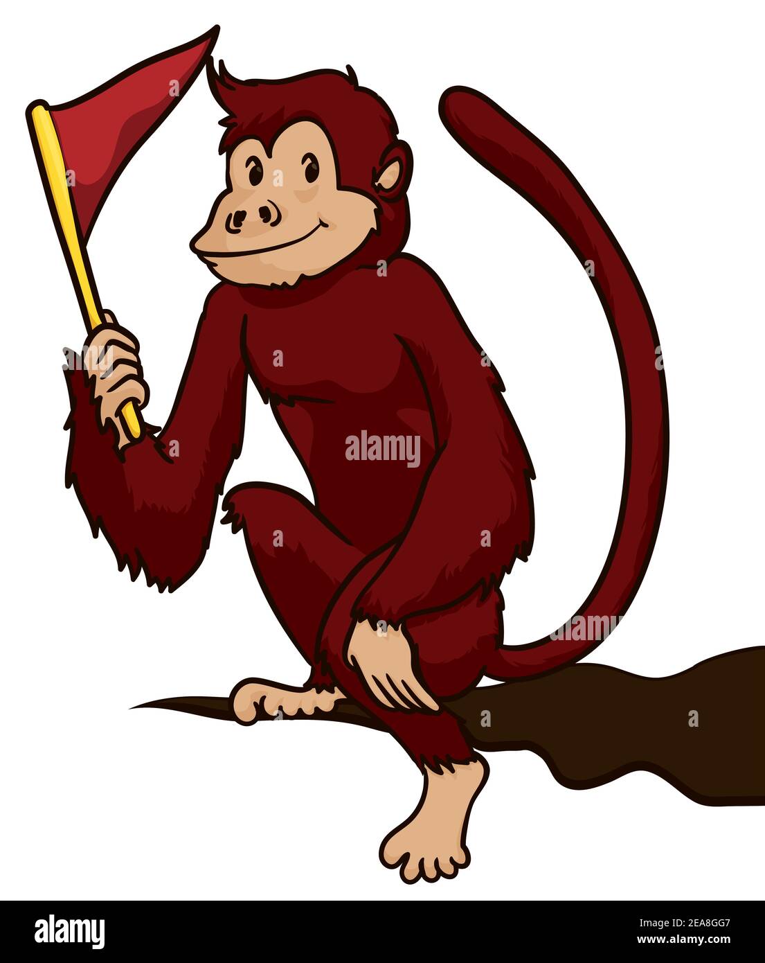 Mono en un palo fotografías e imágenes de alta resolución - Alamy
