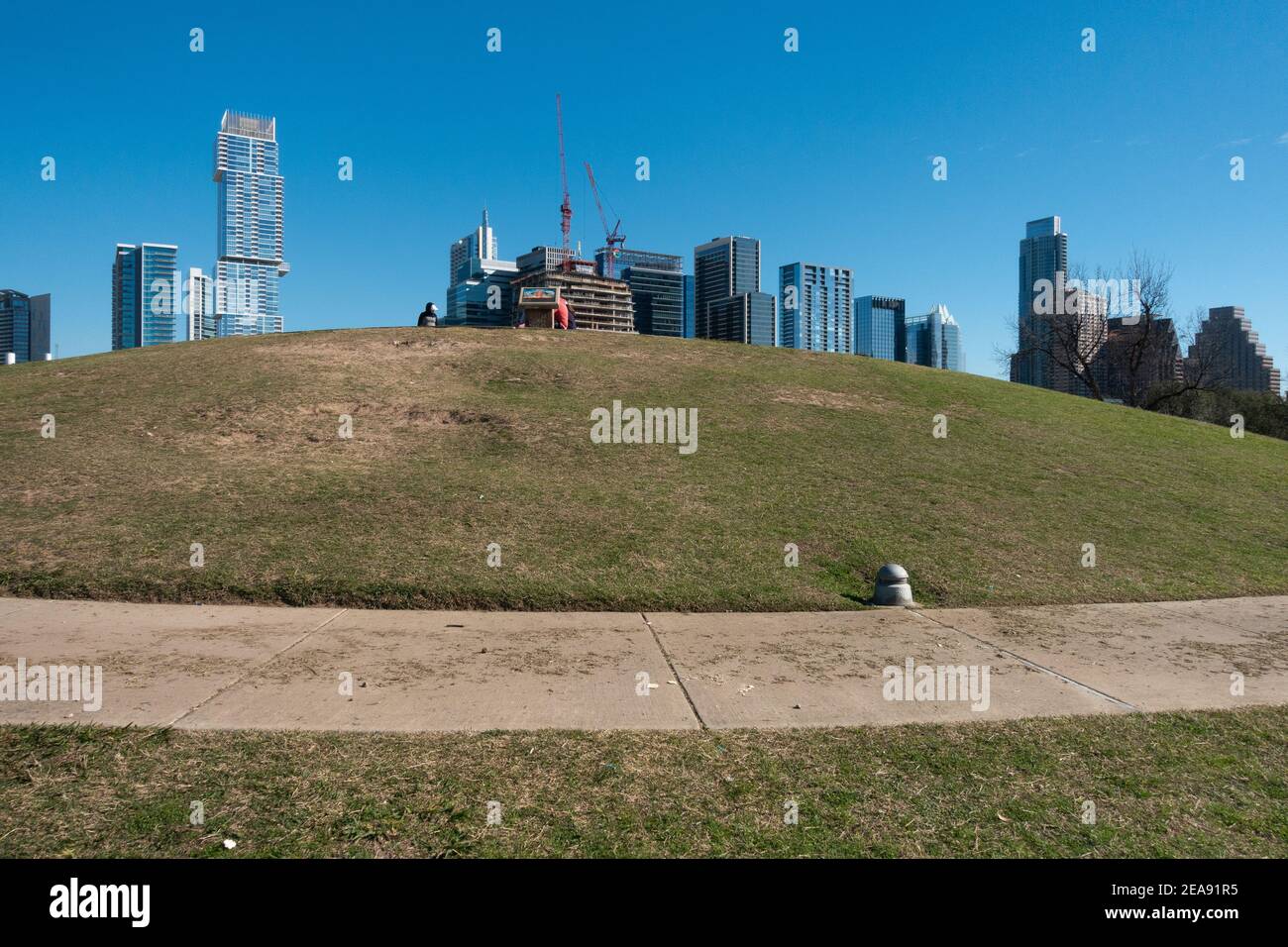 Skyline y Doug Sahm Hill en Austin, Texas Foto de stock