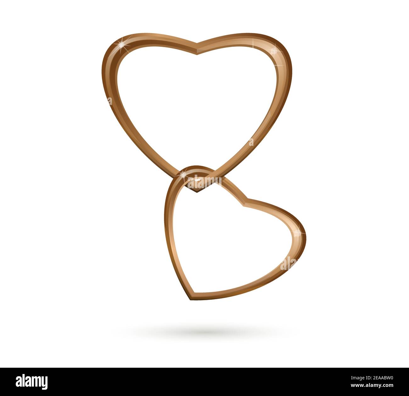 Dos corazones entrelazados fotografías e imágenes de alta resolución