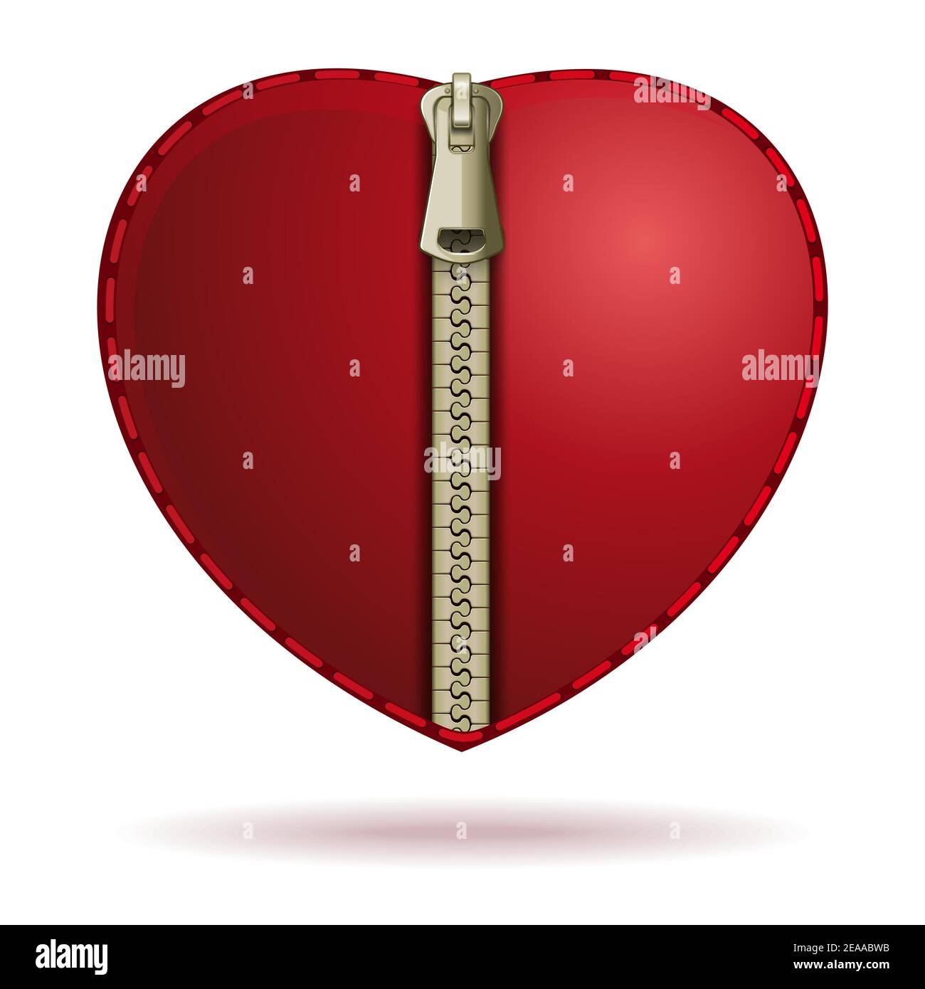 Zip zipper heart love heart Imágenes recortadas de stock - Alamy