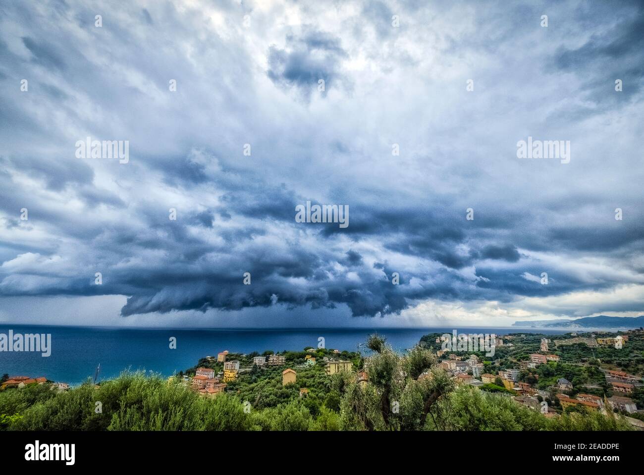 Italia Liguria Celle Ligure - la costa Foto de stock