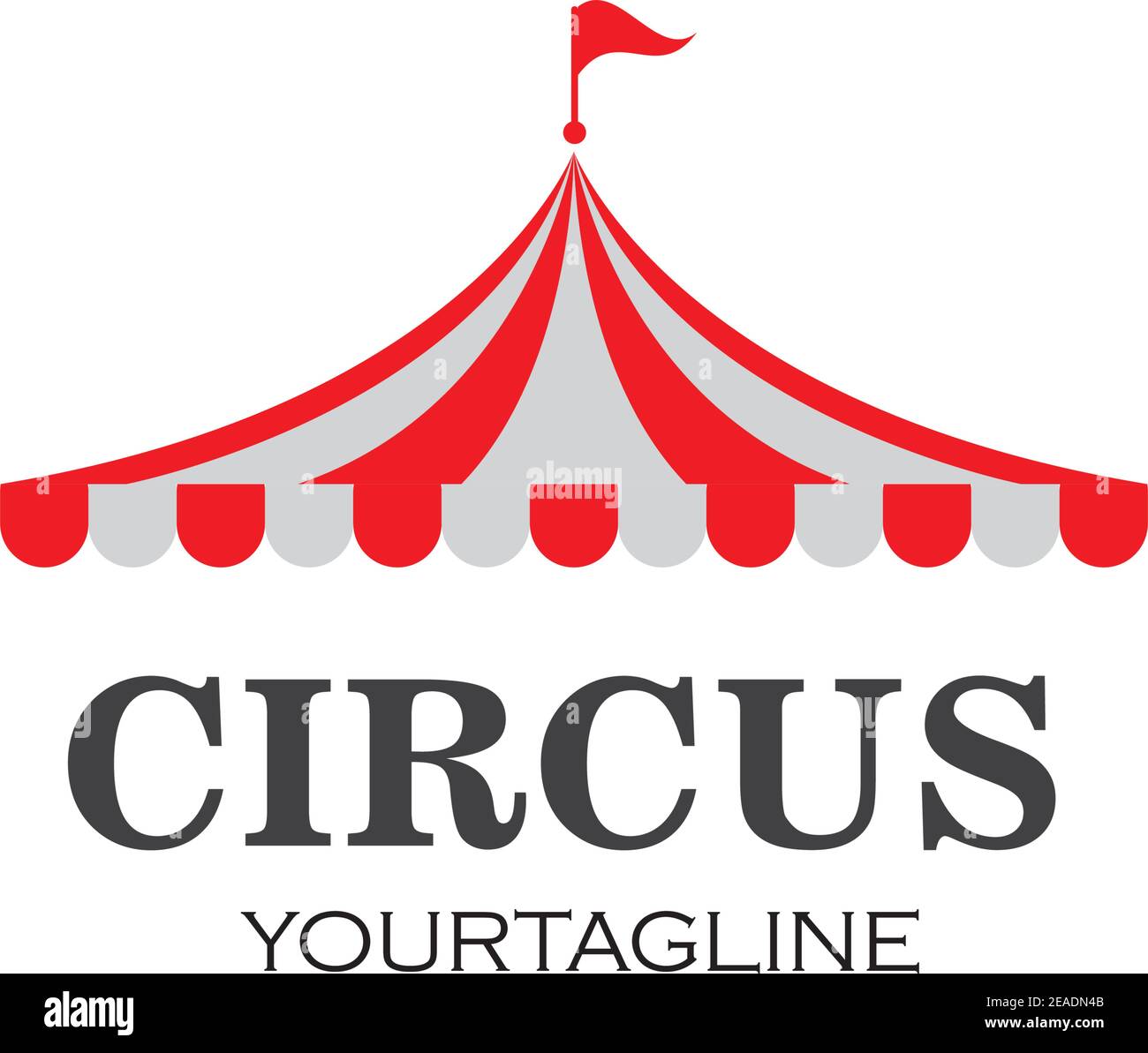 plantilla de logotipo de carpa de circo ilustración vectorial imagen