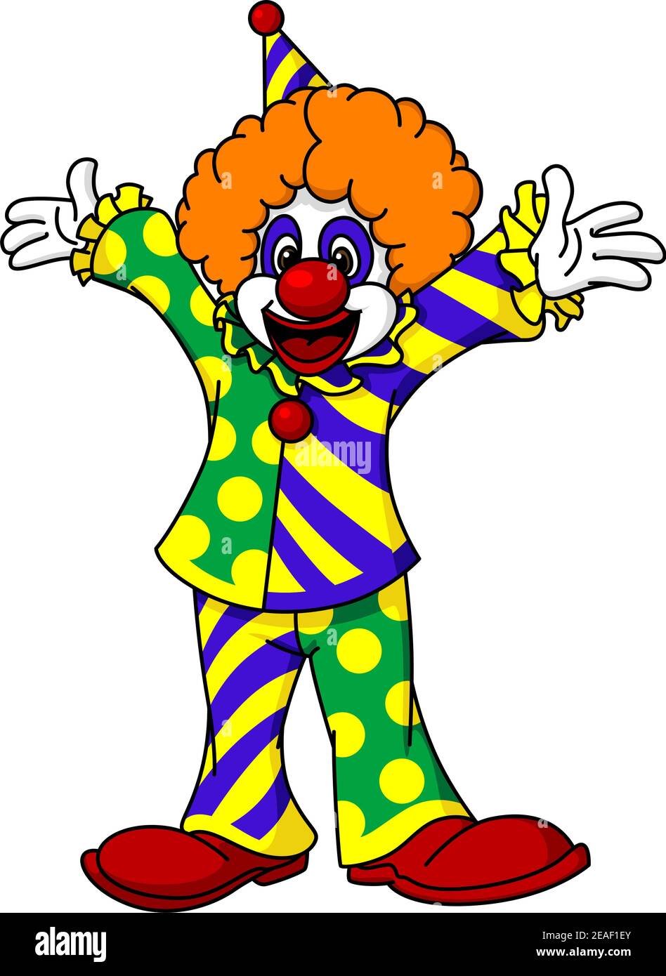 Circo payaso en estilo de dibujos animados para el diseño Imagen Vector de stock - Alamy Circo payaso en estilo de dibujos animados para el diseño Imagen Vector de stock - Alamy