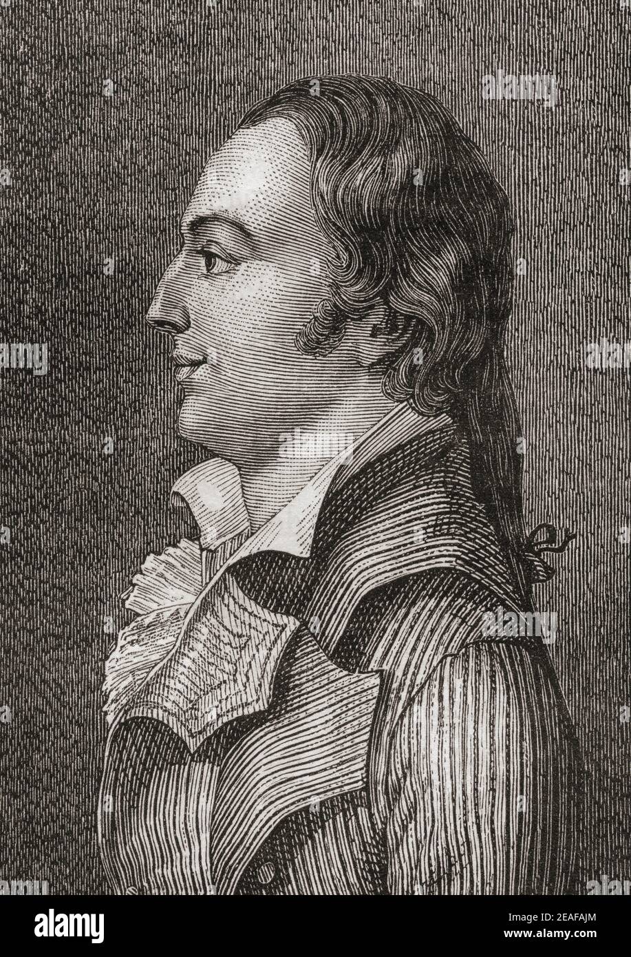 Joseph le Bon, 1765 – 1795. Político francés. Foto de stock