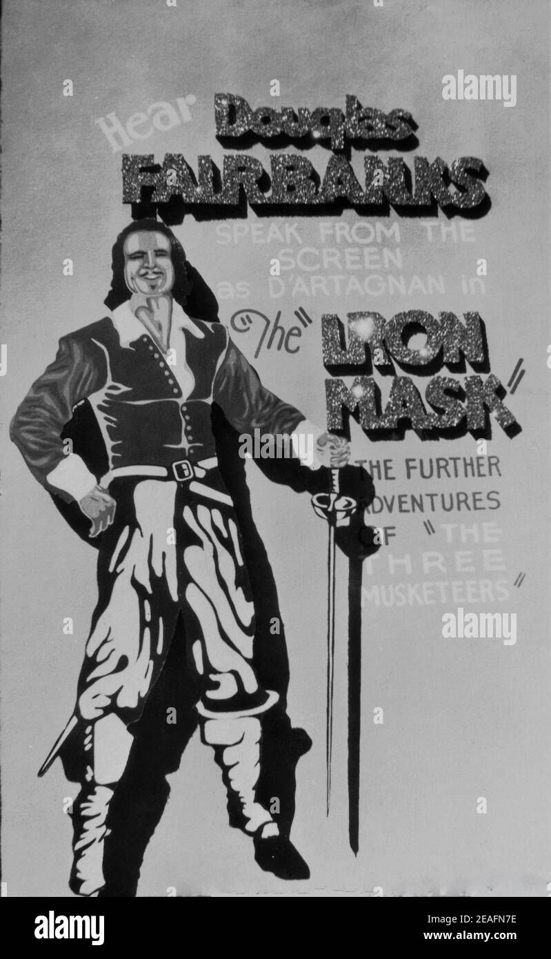 DOUGLAS FAIRBANKS Sr como D'Artagnan en LA MÁSCARA DE HIERRO 1929 historia  del director ALLAN DWAN por Douglas Fairbanks (como Elton Thomas) De las  novelas de Alexandre Dumas pere su última película