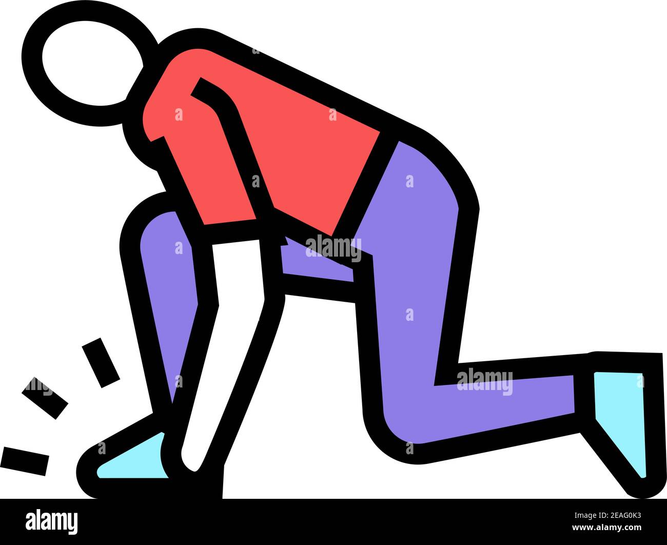 dolor en las piernas humano gota síntoma color icono vector ilustración ...