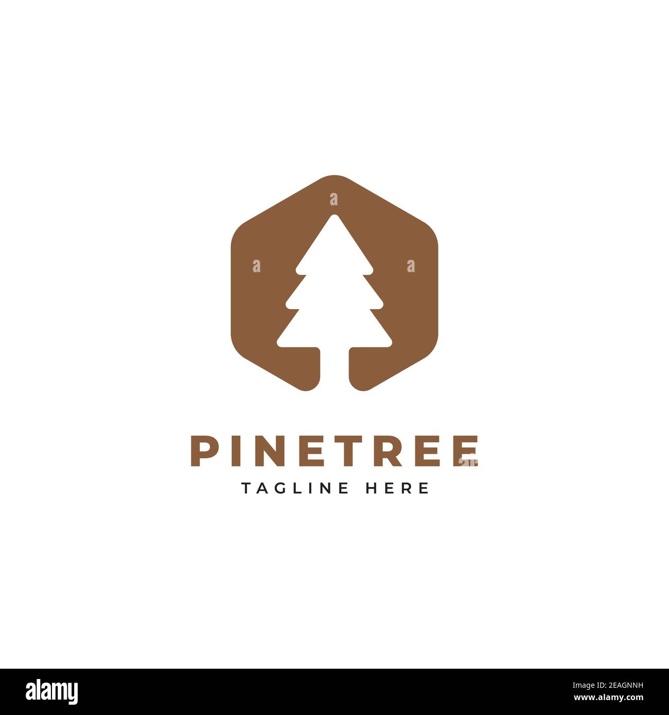 Plantilla vectorial de diseño de logotipo de árbol de pino Imagen Vector de  stock - Alamy