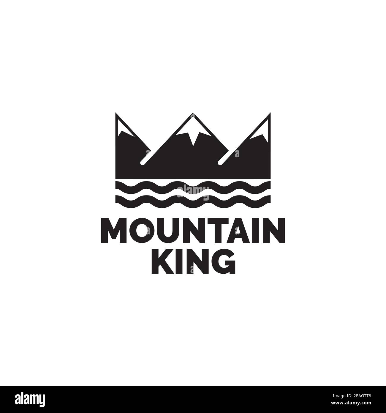 Mountain King ilustración logotipo diseño símbolo vector plantilla