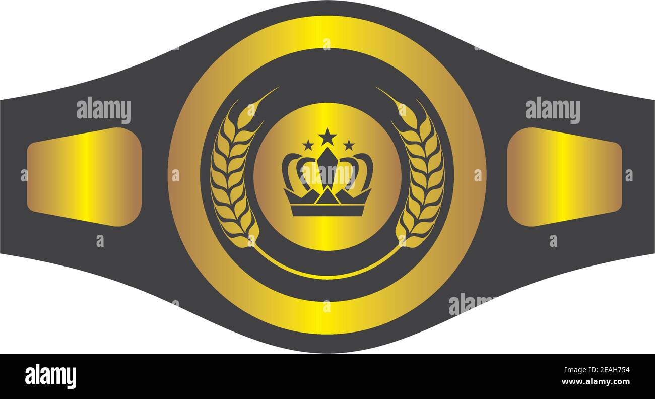 plantilla vectorial de icono de logotipo de campeón de cinturón de boxeo  Imagen Vector de stock - Alamy