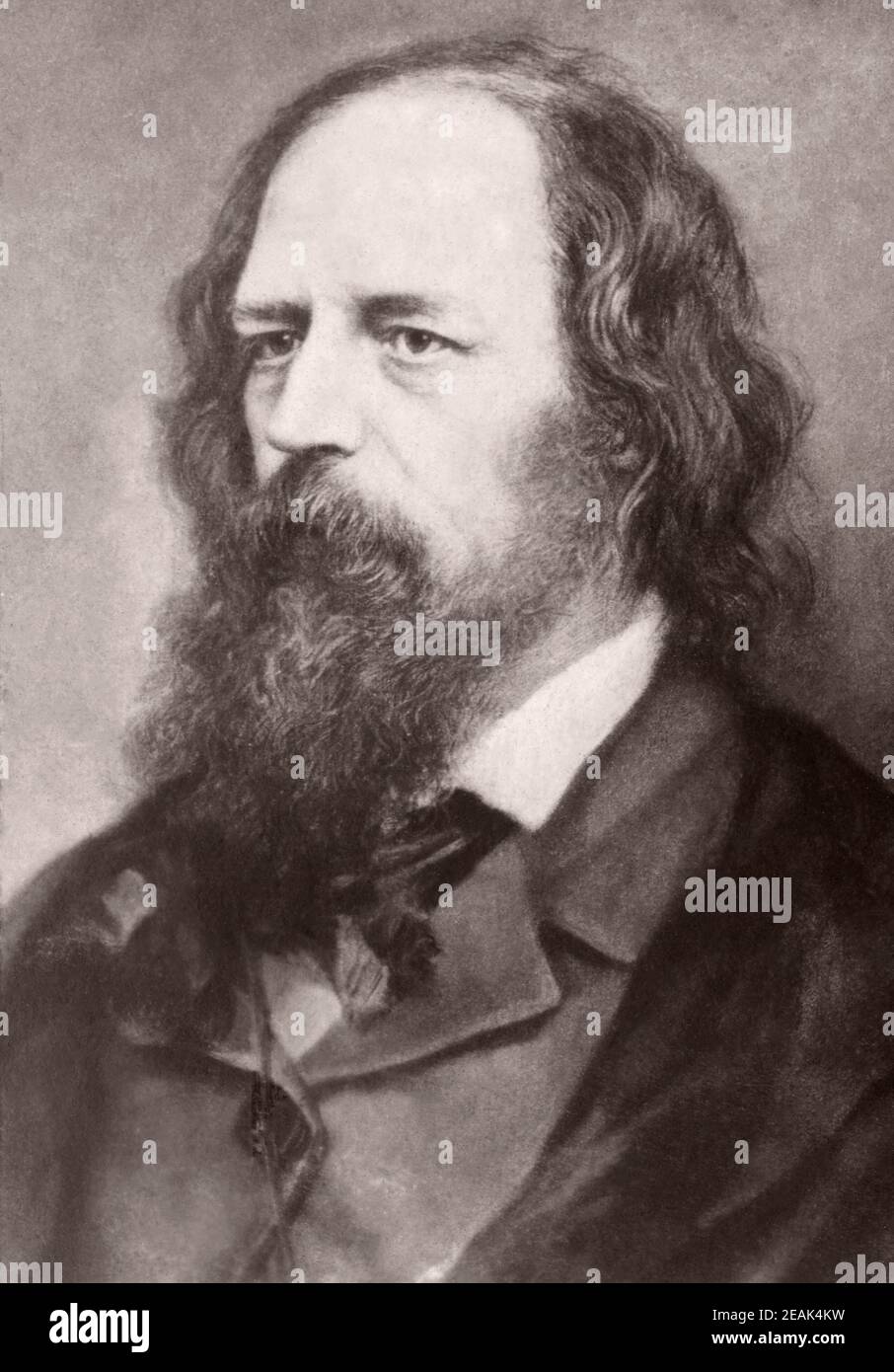 Alfred Tennyson, 1er Barón Tennyson (1809-1892) fue un poeta inglés, el más vívido representante del conservador sentimental worldview de VI Foto de stock