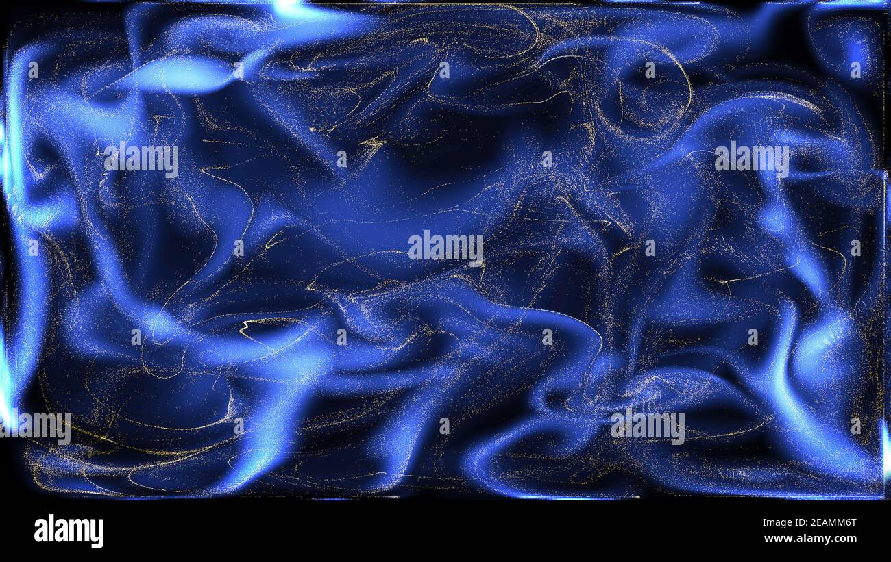 azul abstracto brillante fondo fluido - ilustración digital Foto de stock
