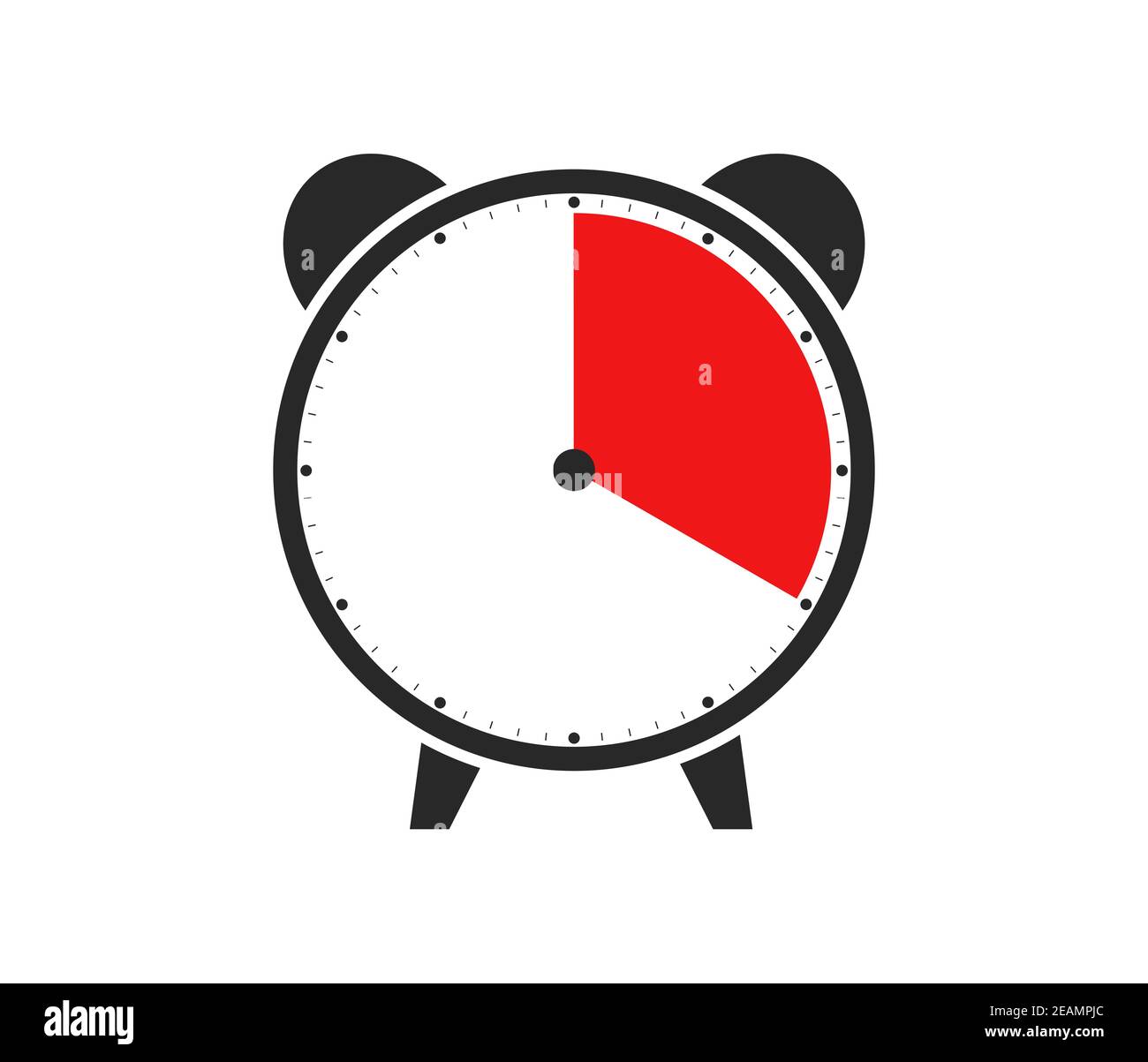 4 horas, 20 segundos o 20 minutos: Icono de alarma Foto de stock
