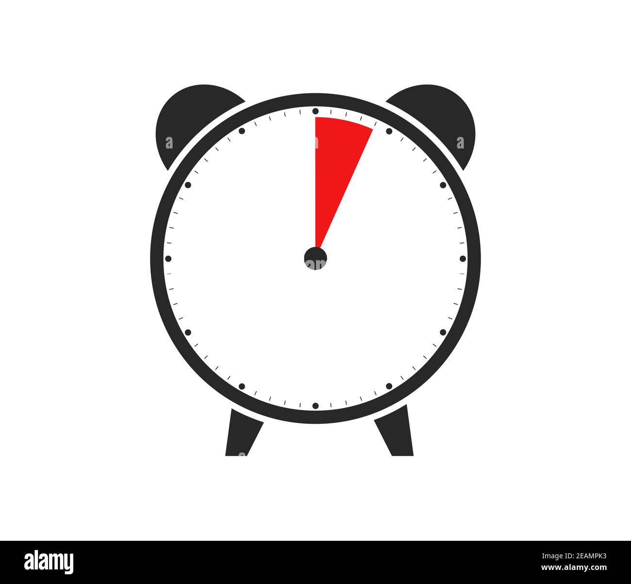 4 segundos o 4 minutos: Icono de alarma Foto de stock