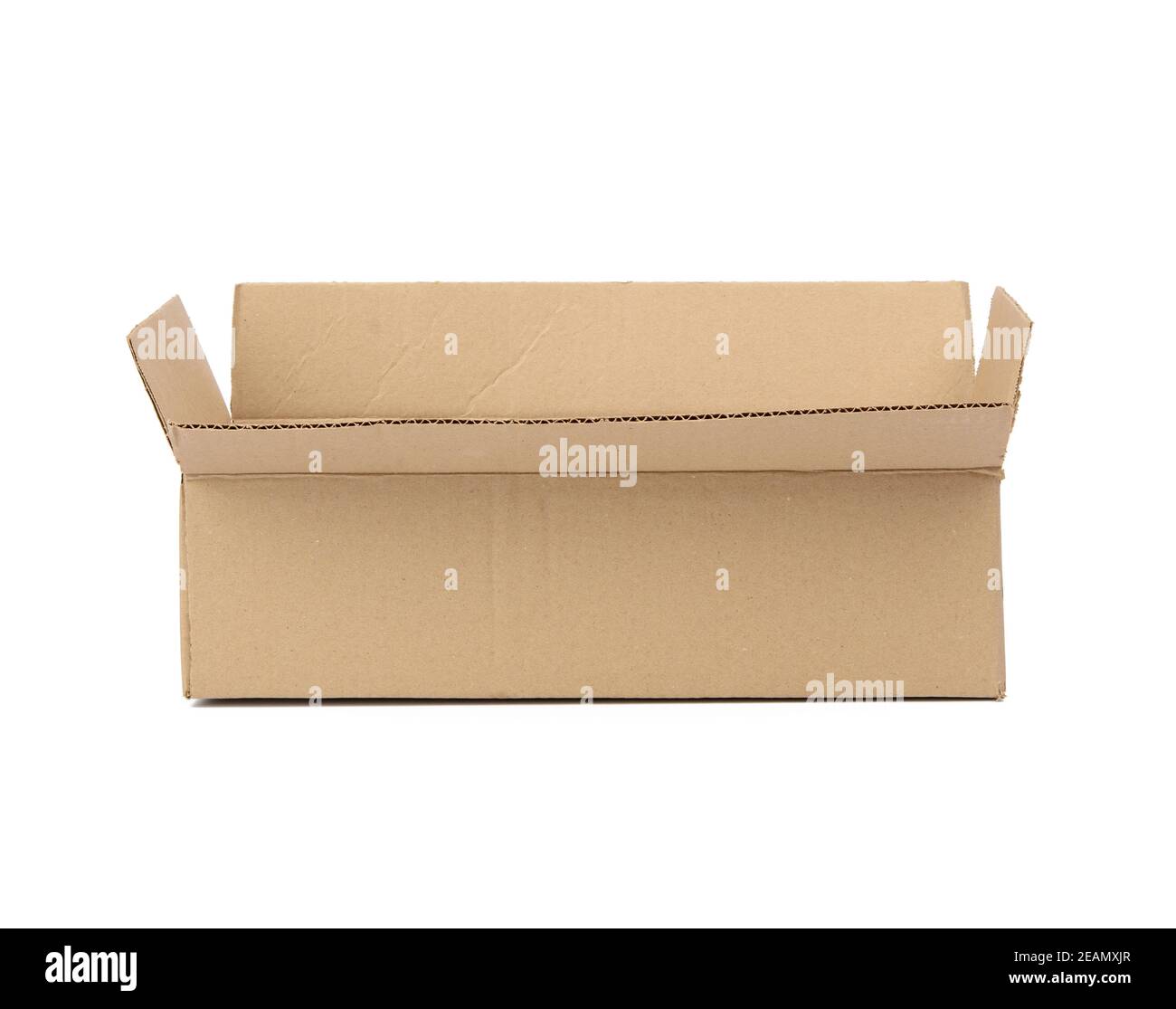 caja de cartón abierta de papel marrón corrugado Fotografía de Alamy