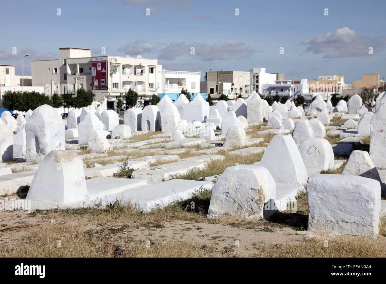 Cementerio musulmán, Kairouan, Túnez Foto de stock