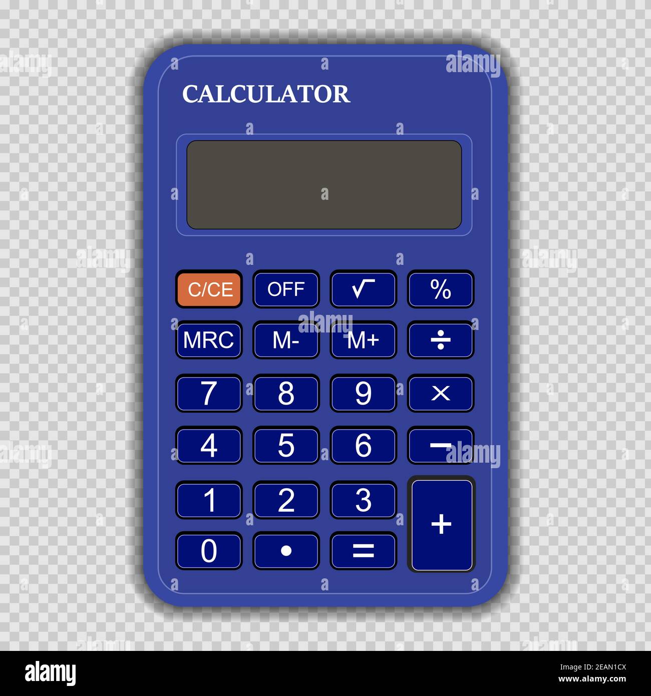 Calculadora azul Imágenes vectoriales de stock - Alamy