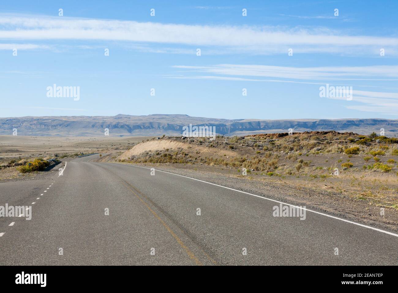 Camino a el Chalten, Patagonia viaje, Argentina. Foto de stock