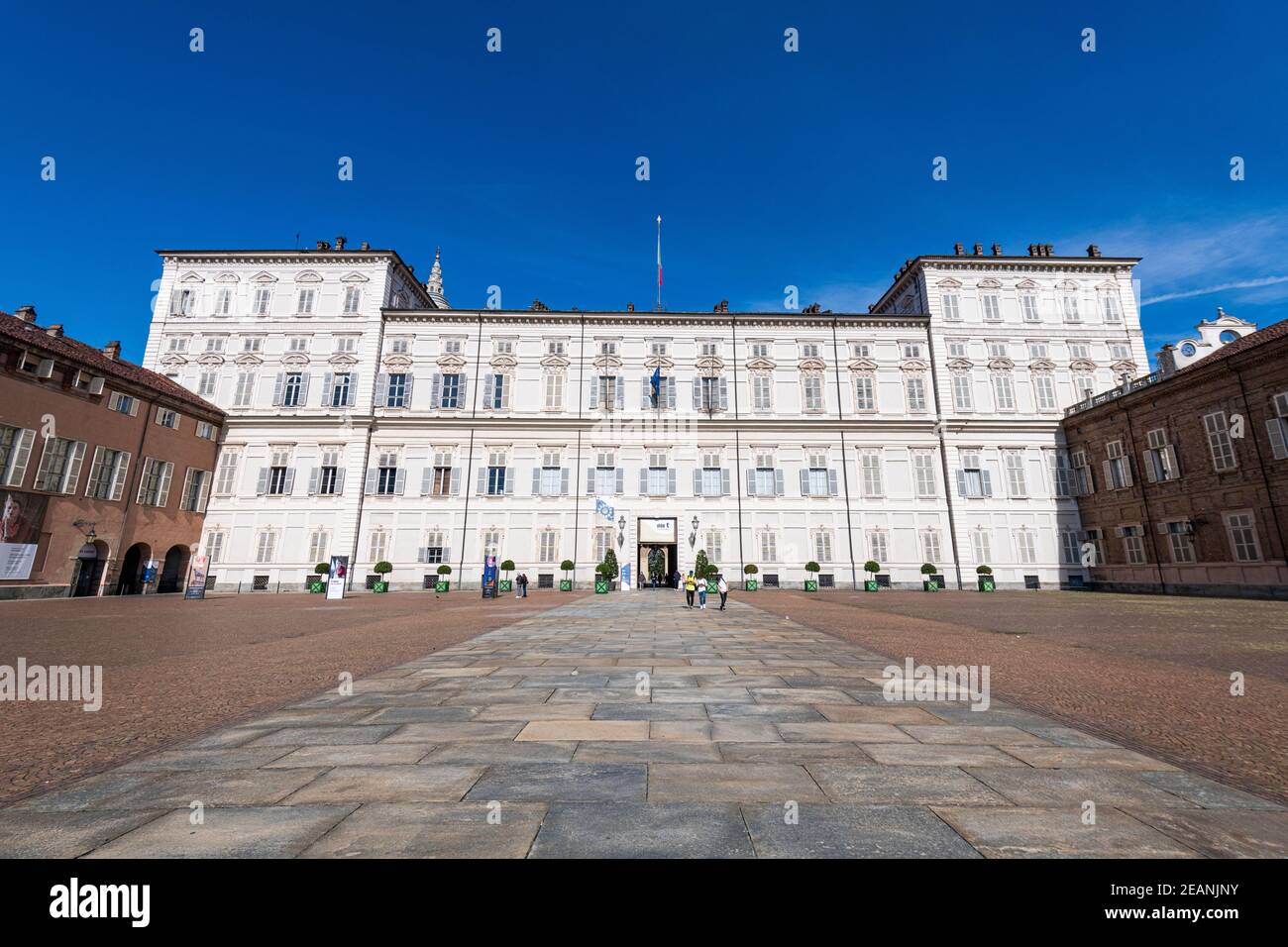 Palacio Real de Turín, Patrimonio de la Humanidad de la UNESCO, Turín, Piamonte, Italia, Europa Foto de stock